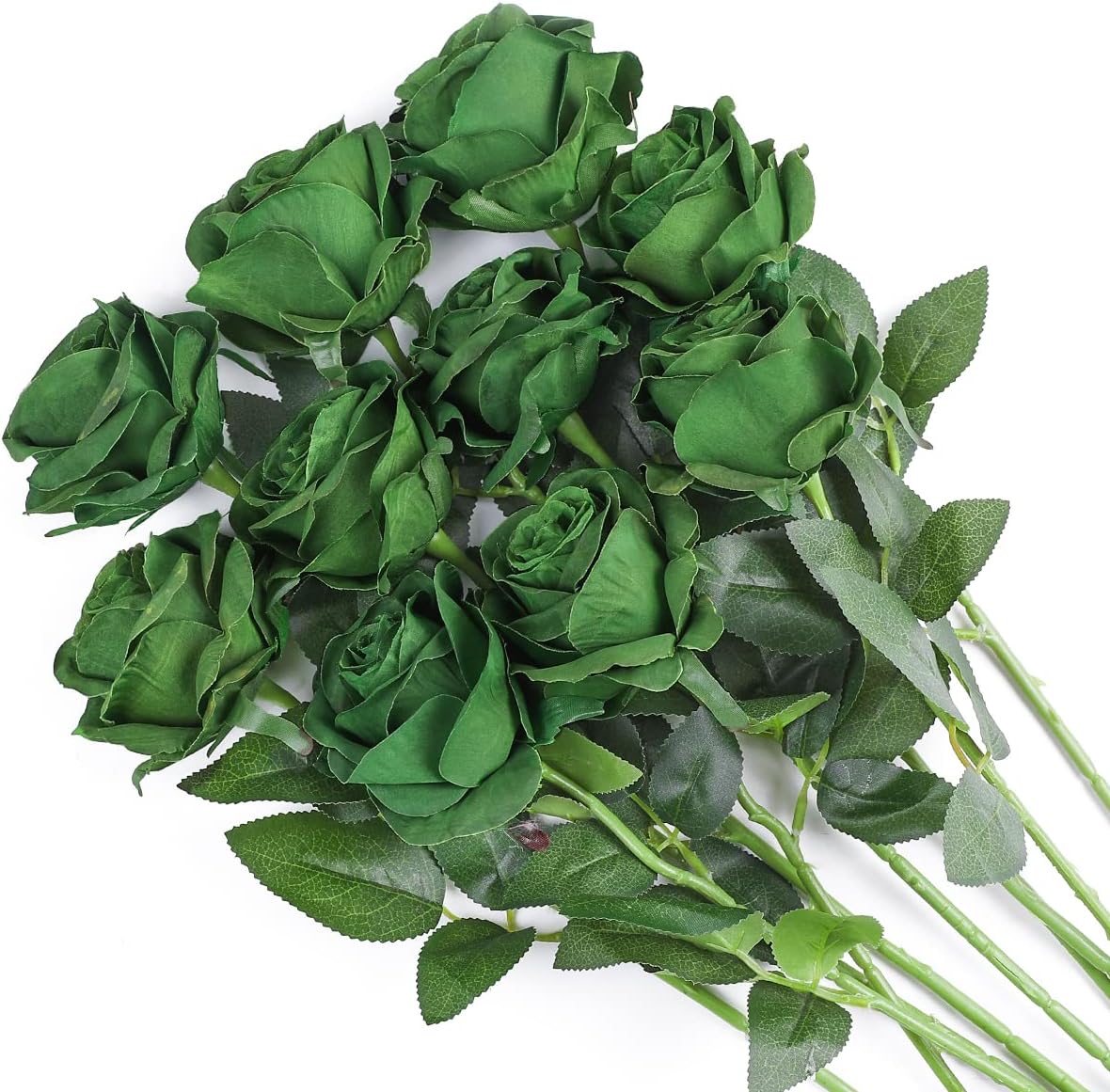 Hzszhome Roses Artificial Flowers Rose Flower Branch Artificial Red Roses Realistic Fake Rose for Wedding Home Decor
