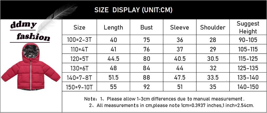 Ddmyshoesvip Children S Winter Camouflage Down Cotton Jacket For Boys Aged Girl S Fashion Double Sided Padded Coat Kids Hooded Outerwear