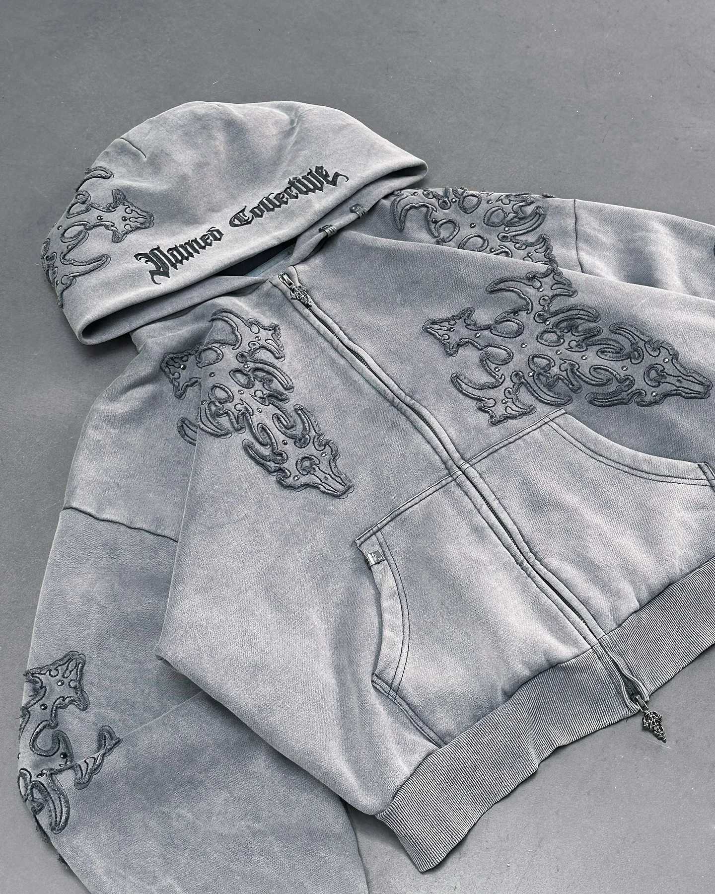 Retro Patch Embroidered Hoodie Sweatpants Two Piece Set Y2K Sportswear Mens Letter Embroidery Oversized Hoodie Casual Pants Set X250228