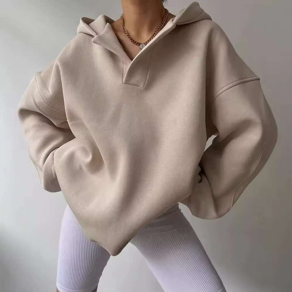 Wholesale Designer Clothing Long Sleeve White Sweatshirt Casual Fashion Women's Oversize Plain Hoodies