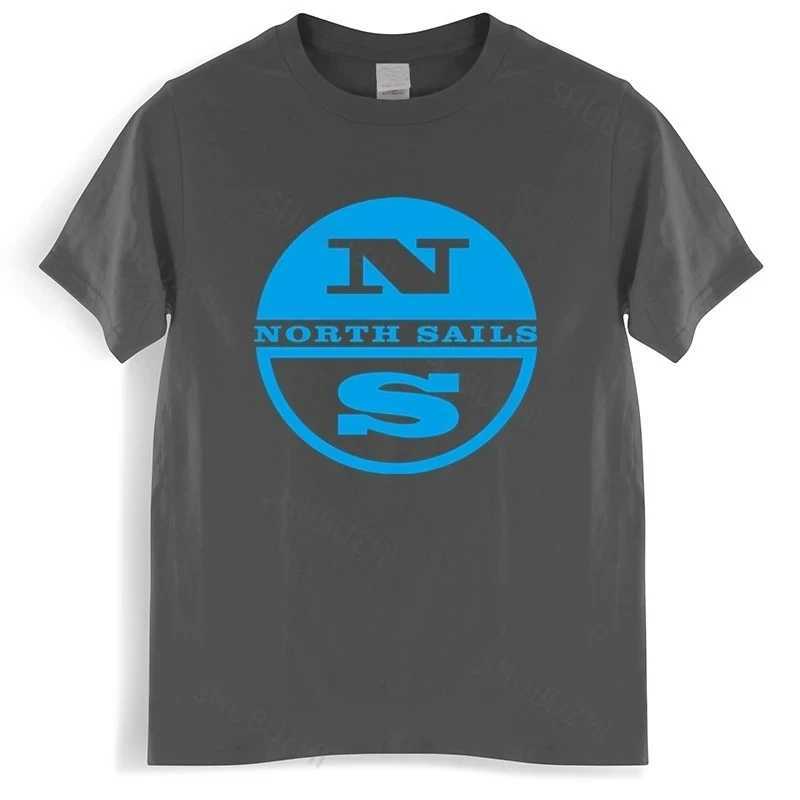100% Cotton T Shirt Men Crew Neck Tops Funny Men Clothing White T-shirt Tshirts Black Tee North Sails Homme Black T-shirtT250227