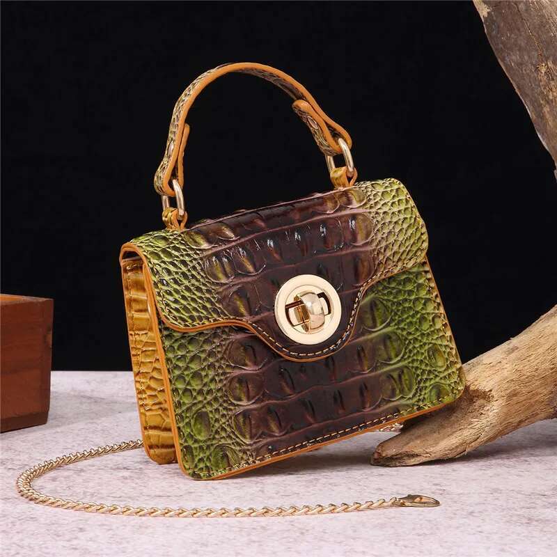 Women's Bags XMESSUN New Trendy Crocodile Pattern Handbags For Women Fashion Designer Ladies Chain Shoulder Messenger Crossbody Bag