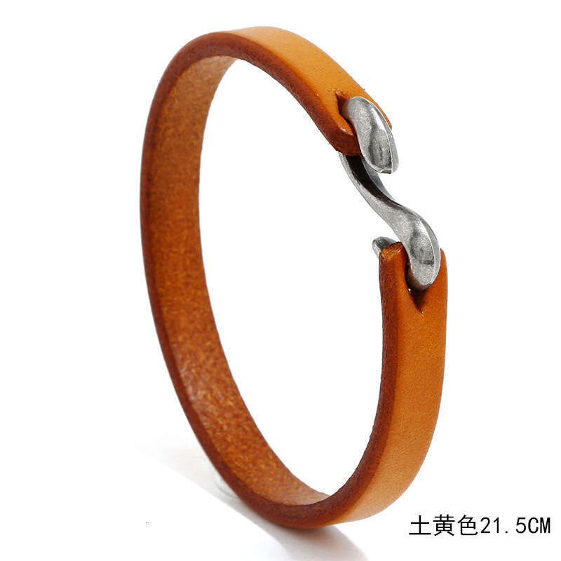 New minimalist for men's fashion and versatile punk rock genuine leather bracelet