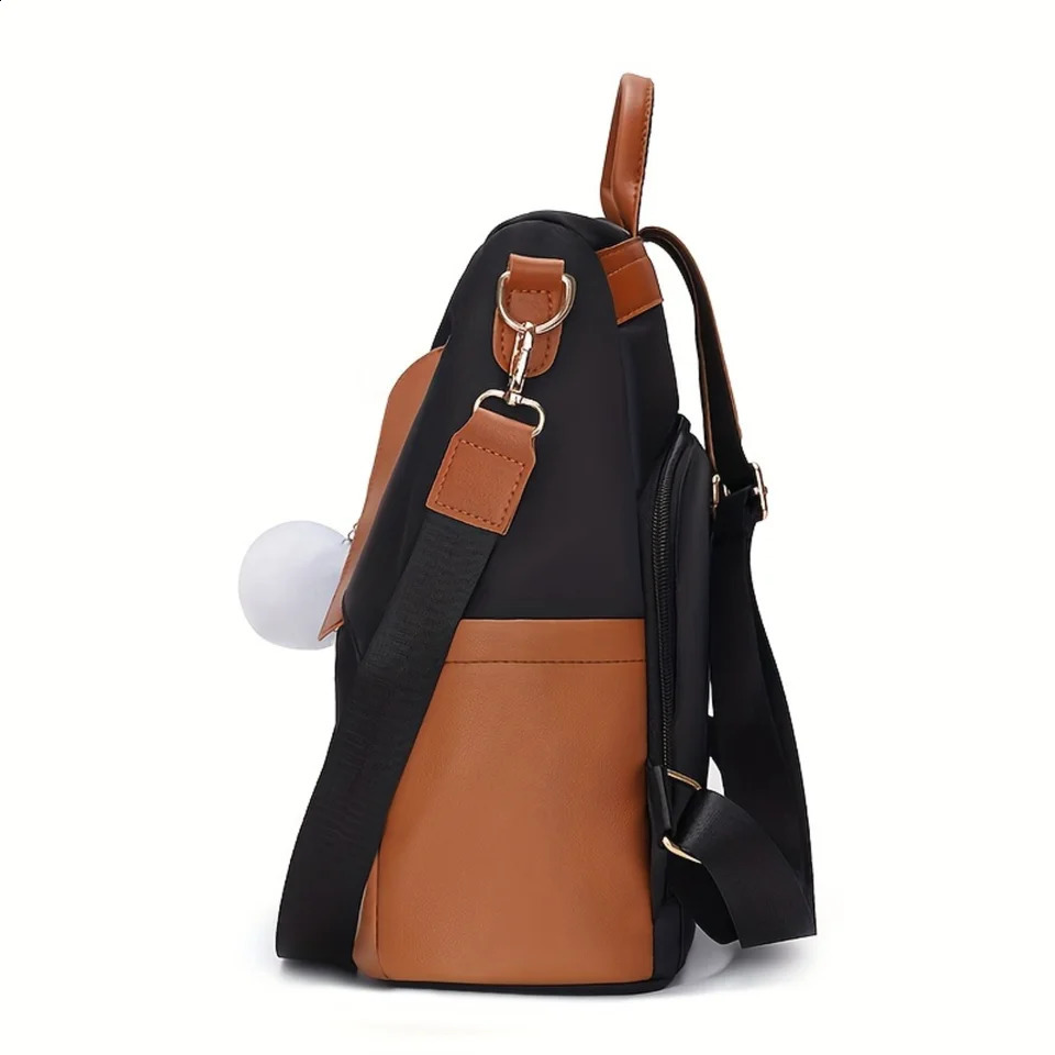 Ship from US Colorblock Patchwork Backpack Purse Antitheft Daypack Casual Twoway Shoulder Bag Fashion Travel Schoolbag 250227FBB