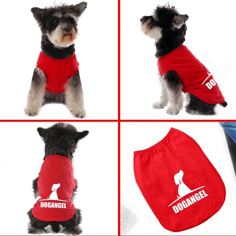 DOGANGEL Dog Shirt Puppy Vest, Pet Clothes Doggy T-shirt Costume for Small Medium Large Boy Girl Dogs Cats, Cotton Clothing Apparel Soft and Breathabl