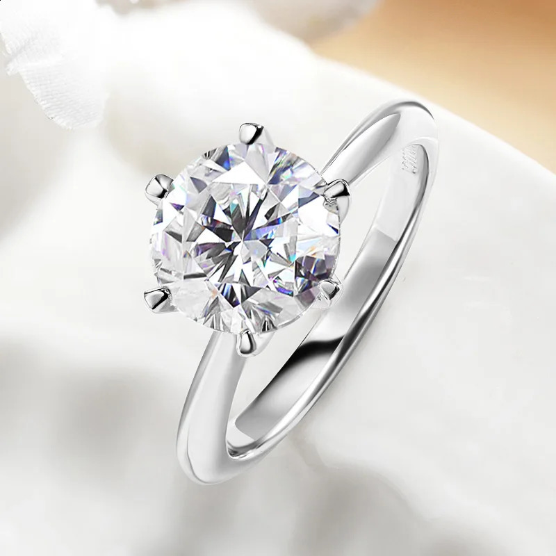 Smyoue 10CT 14mm GRA Real Engagement Ring for Women Classic Bride Lab Diamond promise Band 925 Sterling Silver 250219
