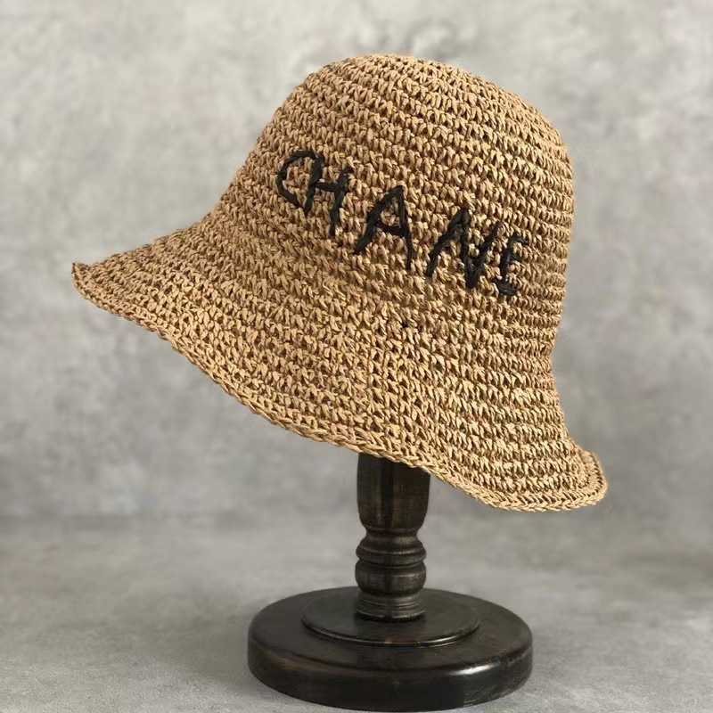 Wide Brim Hats Bucket Hats Face revealing little girls straw woven basin hat letter woven straw hat summer sun shading and sun protection beach fisher