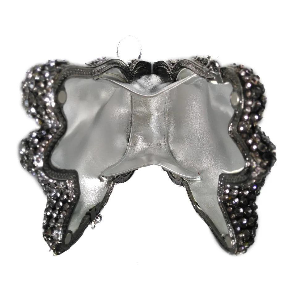 XIYUAN Lucky Cat Shaped Diamonds Evening Bags Female Metal Crystal Clutch Purse Animal Party Handbag Women Mini Clutches 250218