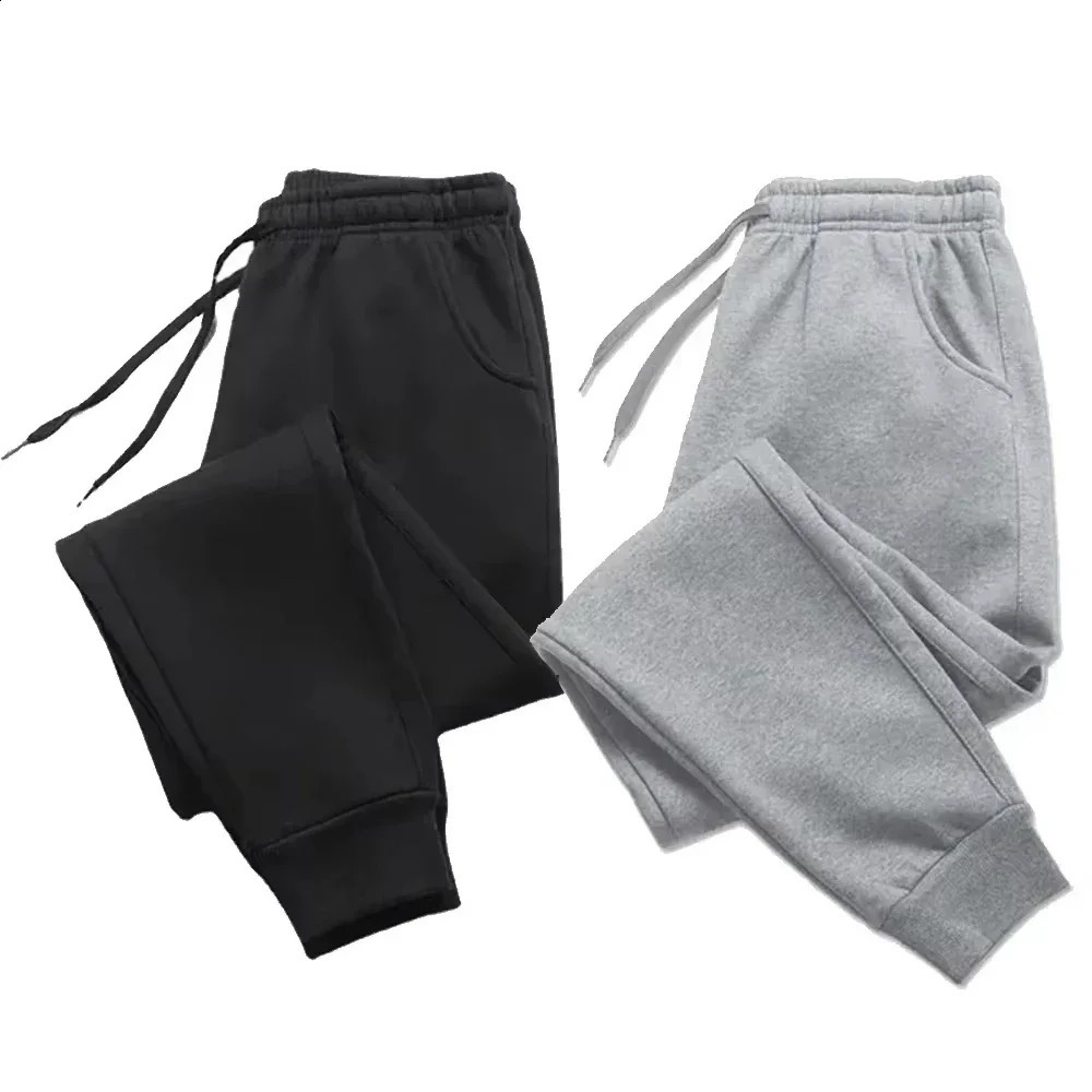 2025 Women Pants Winter Running Joggers for Men Sweatpant Sport Jogging Fitness Gym Fleece Solid Color Trousers 250228Z