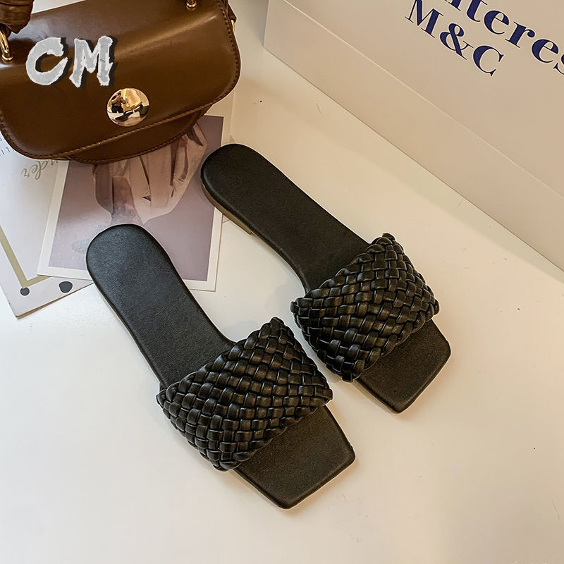 Slippers For Women In Summer 2025 Woven With A Single Thread, Lightweight For Outdoor Wear Women's Plus Size Cool Slippers Korean Version Lazy Be