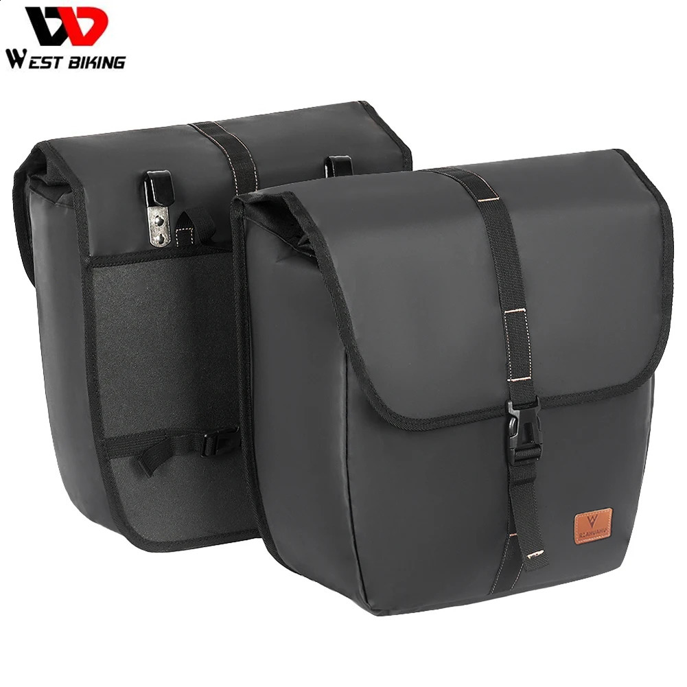 Ship from US Waterproof Bicycle Rear Seat Bag Multifunctional Bike Rack Trunk Pannier with Handle Large Capacity Cycling Tail Saddle Bags 250228FBB
