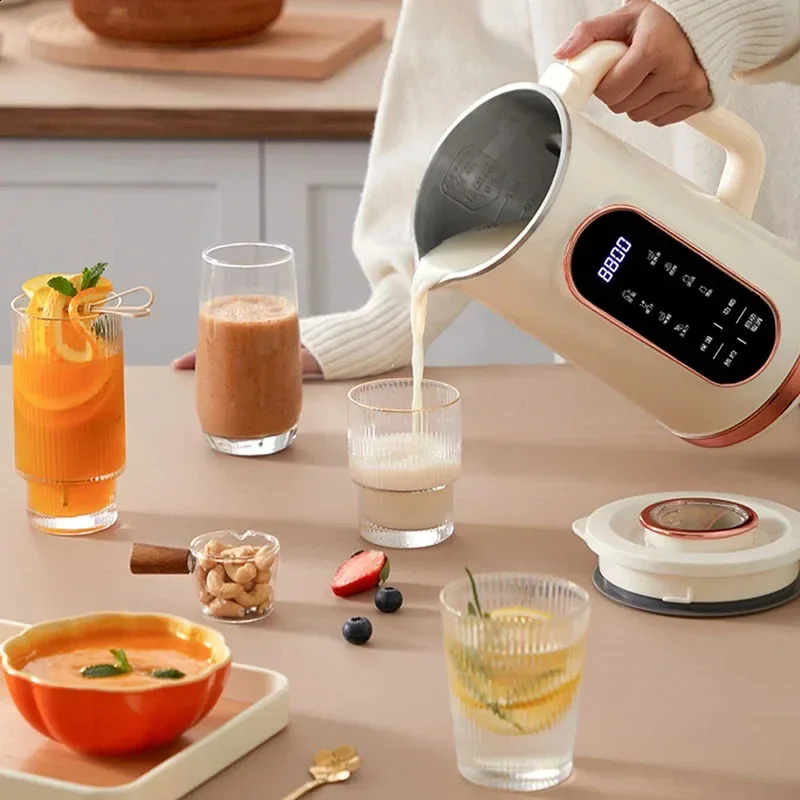 1500ml Soy Milk Machine Electric Juicer Blender Mixer Soybean Maker Wall Breaking 10leaf Blade Breakfast 250228