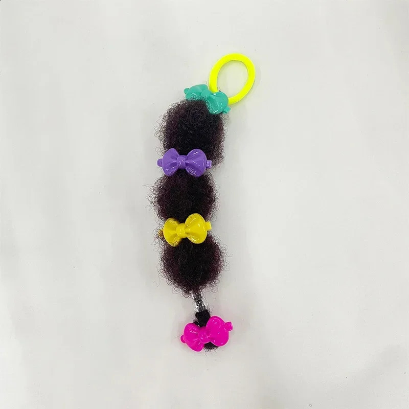8PCS Kids Cute Small Bubble Puff Afro Elastic Band Beads Set for Girls Ponytail Hair Extension Accessories Braided 250227