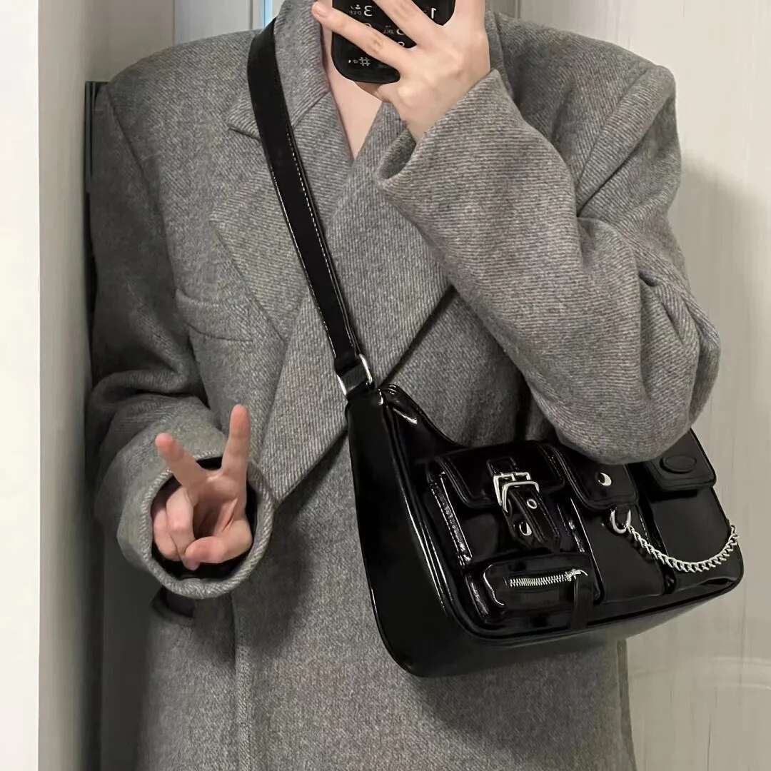Richme Punk Bolso Mujer Fashion New Style5 Trend New Design Chains Crossbody Shoulder Haruku Y2k PU Individuality Ladies Bags