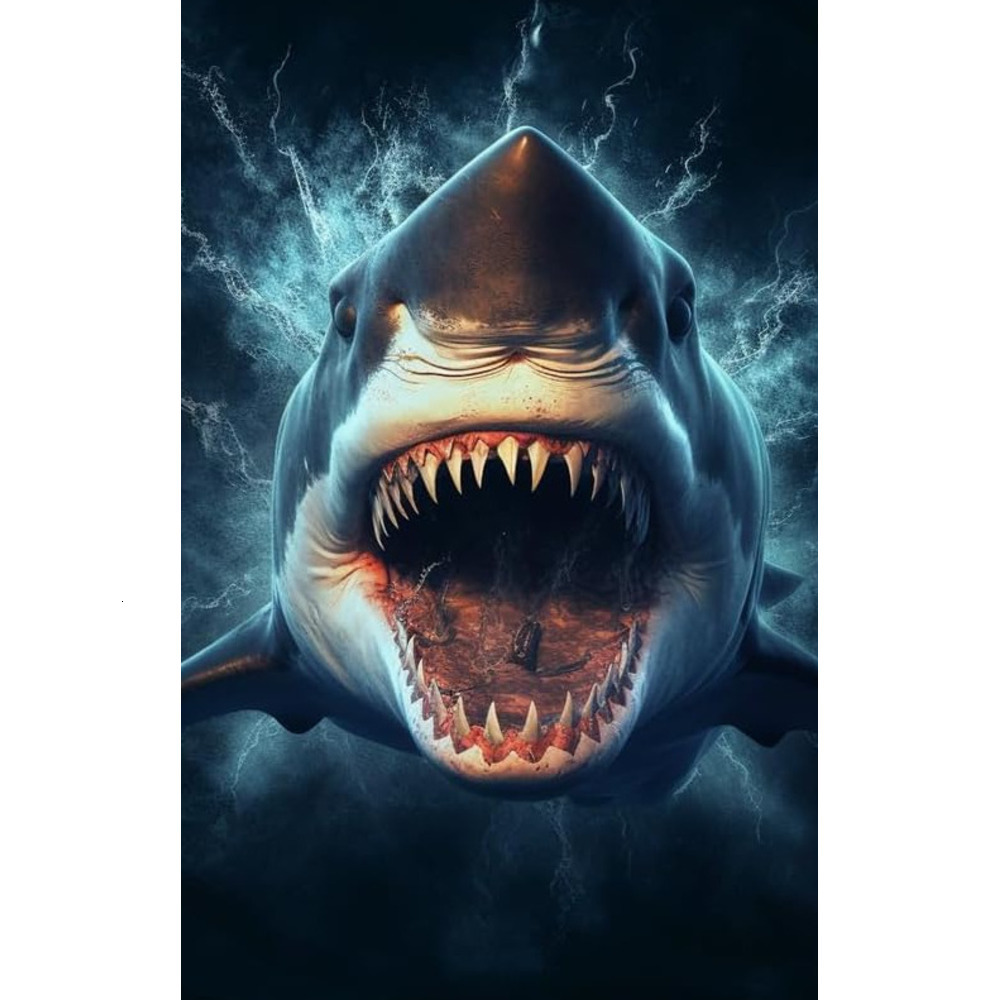 2025S Fashion Designer Mens T Shirt Shark Graphic Funny Crew Neck Short Sleeve T Shirt Tee Casual Tops Summer Clothes Cool
