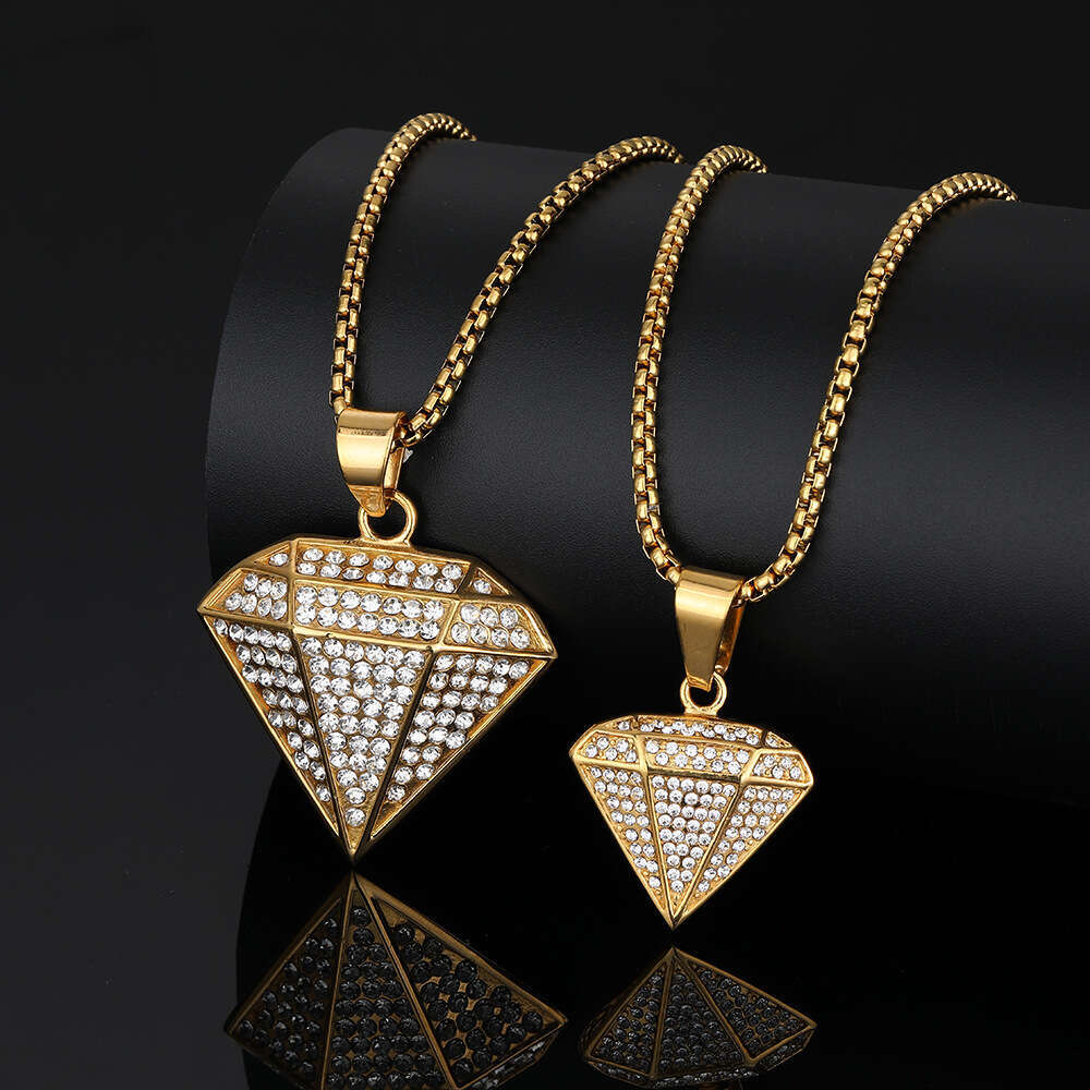 Hip hop punk street titanium steel gold-plated pendant necklace for men INS