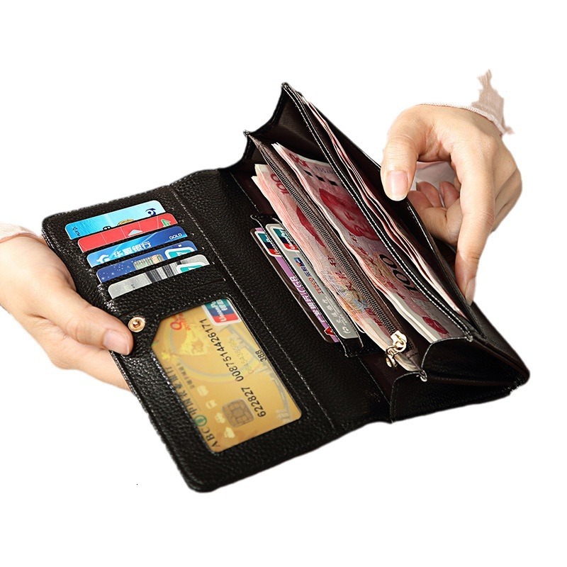 New leisure Long Style with trend Simple Fashion Buckle Designer Women s Large Capacity Handbag Wallet Clip Trendy Zero Wallet