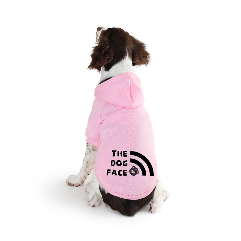 Warm Dog Hoodie for Small Medium Dogs, Dog Sweatshirts Fleece Vest with THE DOG FACE Slogan Print, Cold Weather Coats for Dog Girl Boy, Small Medium a