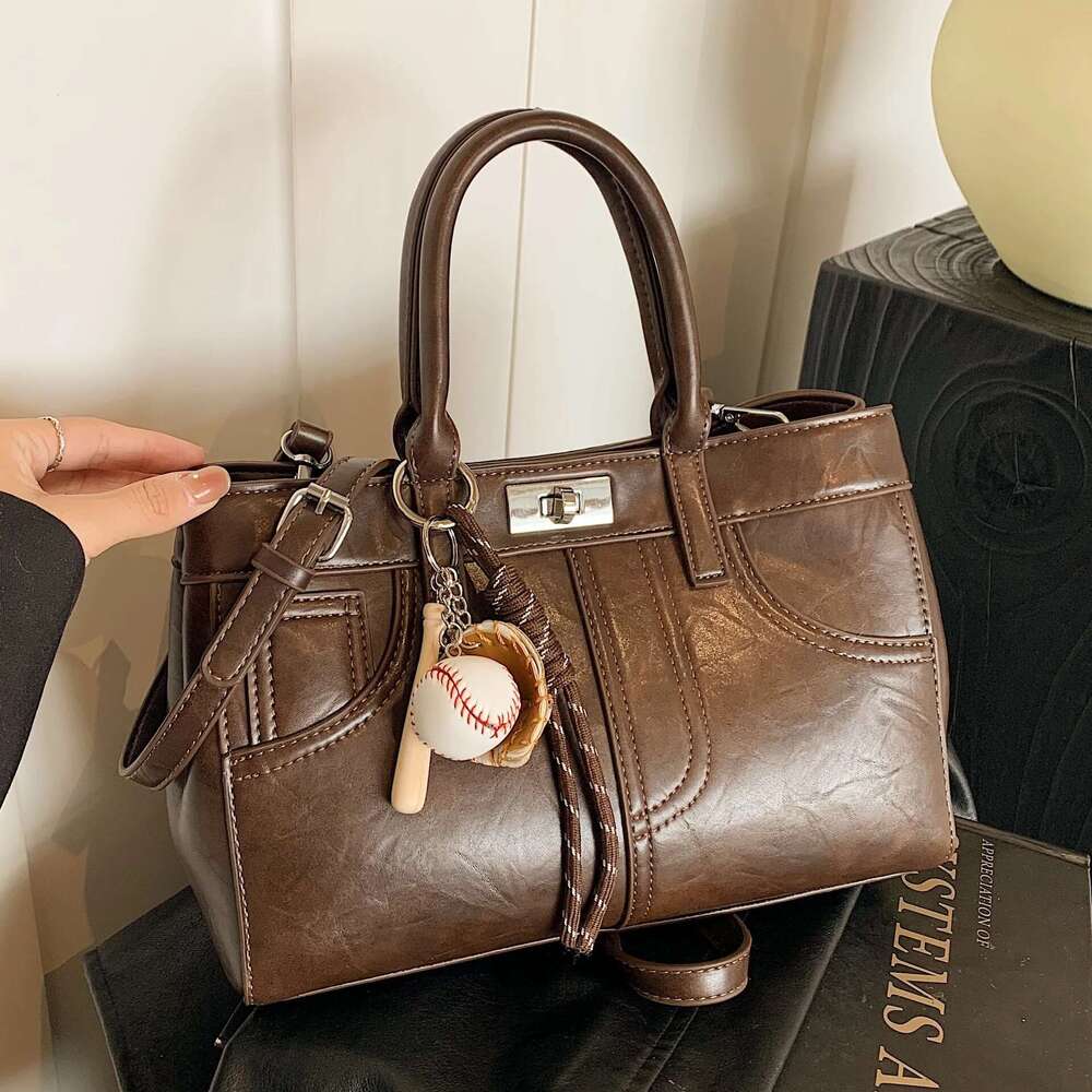 Women's Bags retro large-capacity tote female senior niche design handbag shoulder messenger work bag