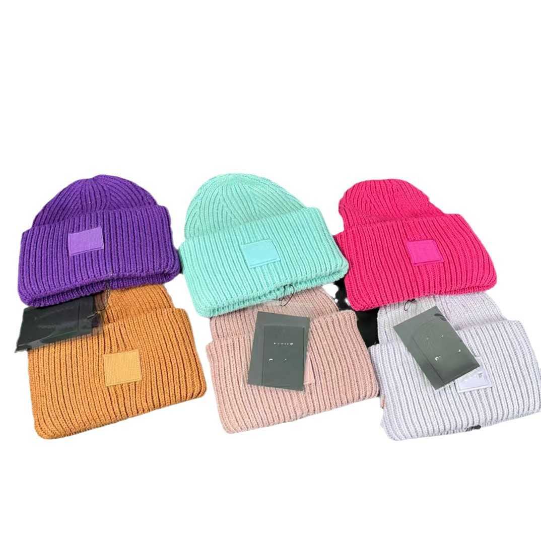 BeanieSkull Caps Autumn and Winter New Square Logo Smile Live Streaming Internet Celebrity Same Style Knitted Hat Mens and Womens Knitted Hat Versatil