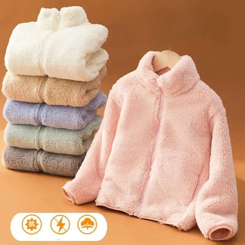 Ddmyshoesvip Family Match Coral Coat Kids Warm Jacket Girls Boys Thick Outerwear Autumn Winter Children S Clothing