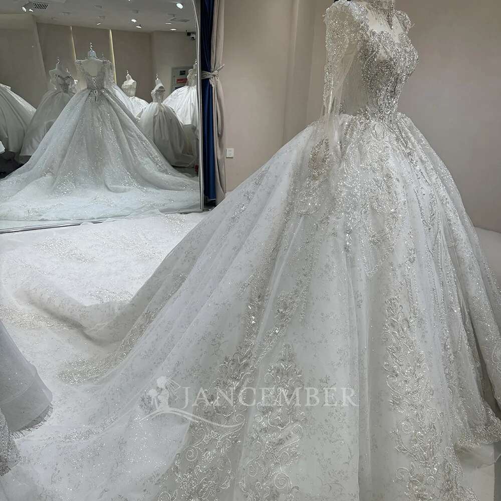 Long Sleeves Women's 2025 High Quality Organza Surface New Ball Gowns Rubbing Length Custom Wedding Dresses