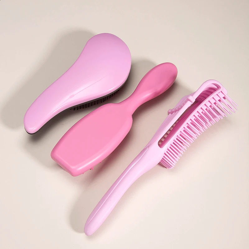 3pcs/set Hair Brush Detangling Brush Hair Comb Scalp Massage Comb Detangler Brush for Styling Curly Hairdressing Salon Care Tool 250228