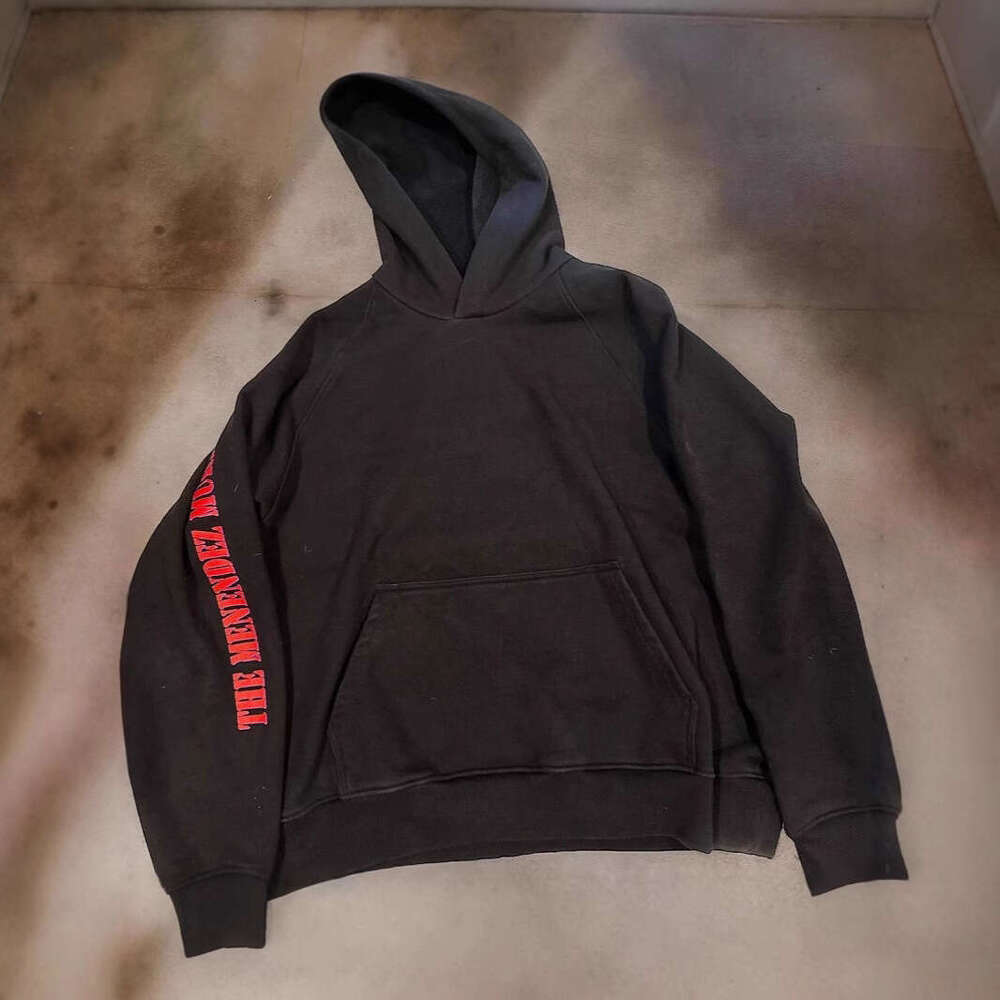Y2KERD's melancholic wealthy second-generation Menes portrait print hooded loose hoodie