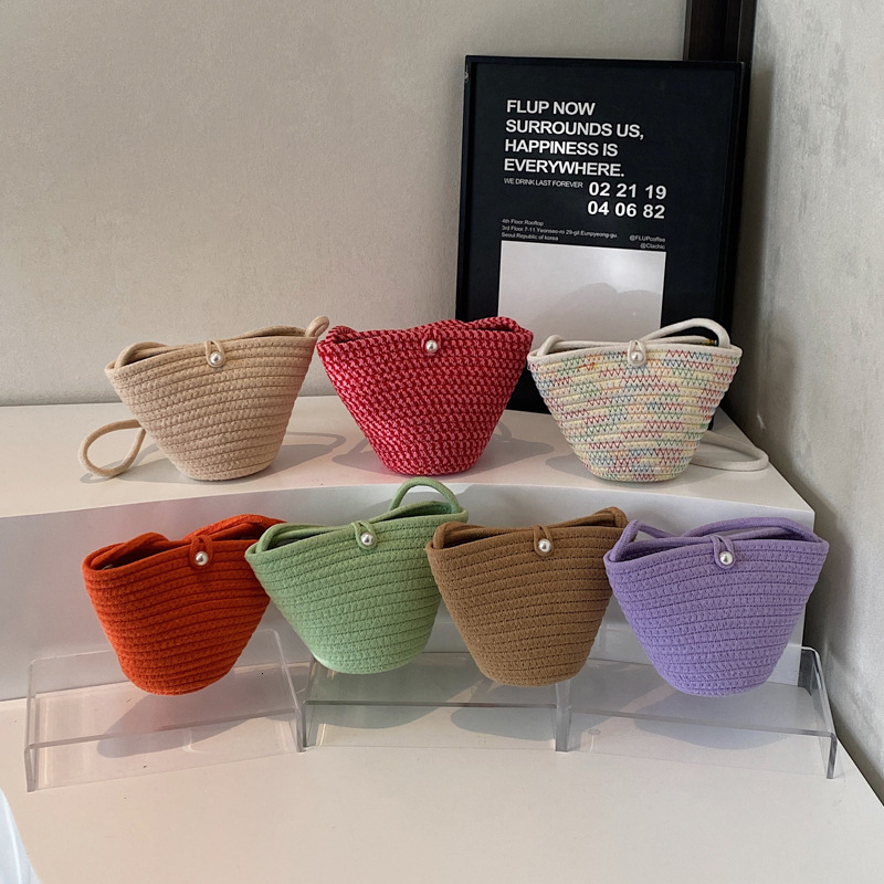 New handbag women's summer handmade woven straw small fresh handbag, casual shoulder bag, vacation crossbody bag #swissmilitary