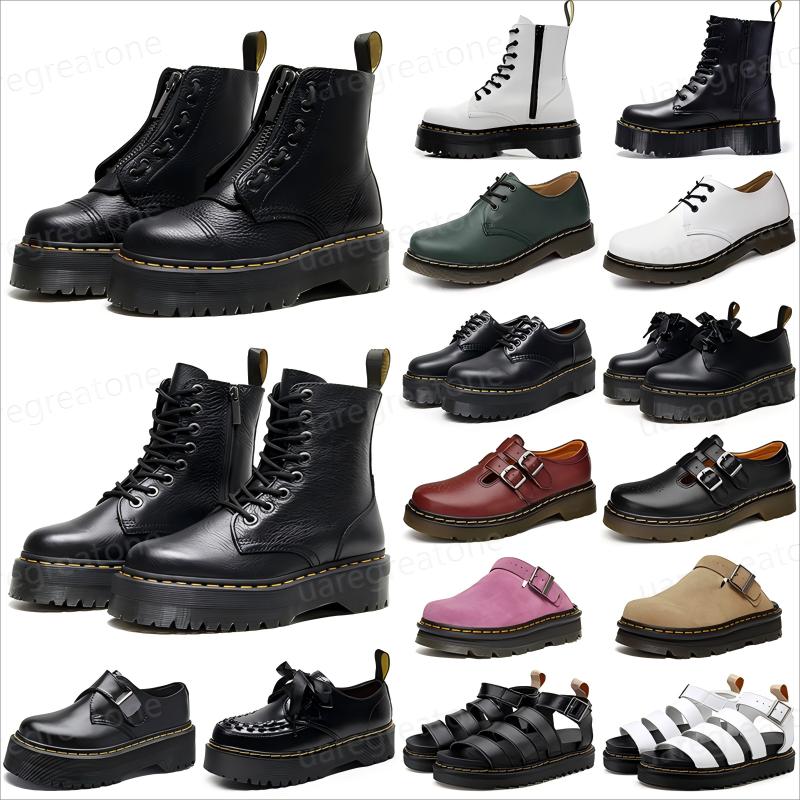 free shipping boots for men women designer black white dark red blue platform booties doc martins mens womens sandals ankle shoes