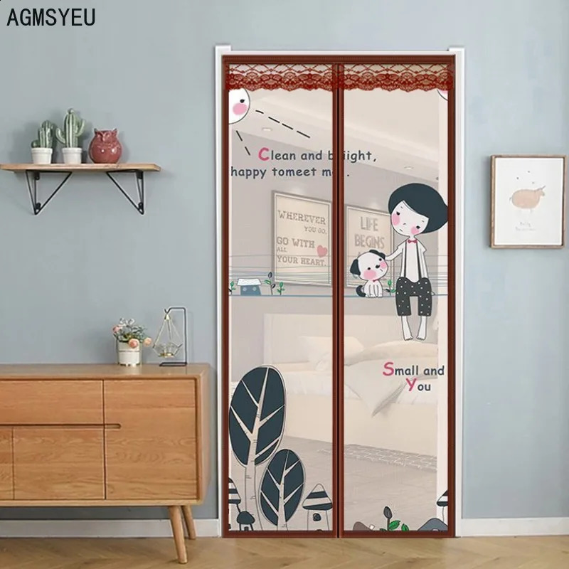 Sheer Curtains Screen Prevent anti Mosquito Screen Encryption Magnet Net Curtains Cloth Door curtain Screen Magnet Moustiquaire Gate 250304
