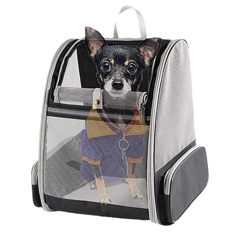 Cat Dog Outdoor Portable Pet Backpack Lightweight Foldable Detachable Large Capacity Full Mesh Breathable Bag