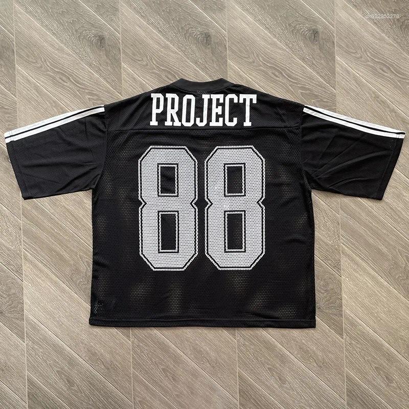 Men's Casual Shirts Capri Emergency Portrait Graffiti European-style Mesh Loose Short-sleeved T-shirt