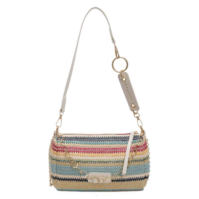 Spring summer super hot pillow women's 2025 new casual and stylish seaside vacation grass woven single shoulder crossbody bag #swissmilitary