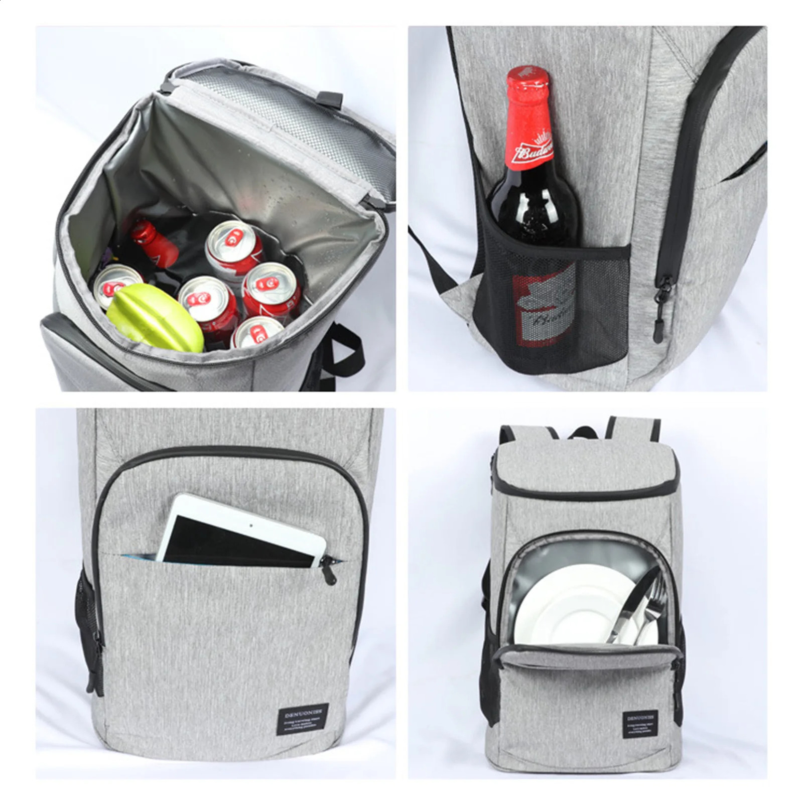 Ship from US Large Capacity Insulated Bag Leak Proof Lunch Backpack Thermal Picnic Food Beverage Storage 250227FBB