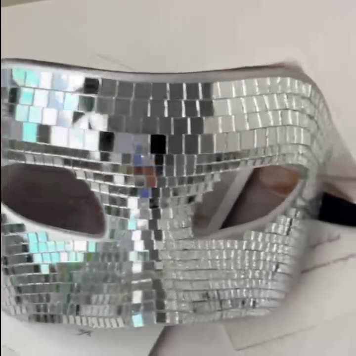 Party Masks 2PCS/LOT Reflective Party Mask Disco Ball Sparkling Mirror Mask New Style
