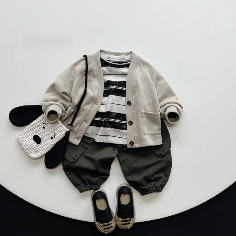 Ddmyshoesvip Korean Style T Forest Series Children S Spring Retro Jacket With Single Breasted Button Loose Coat
