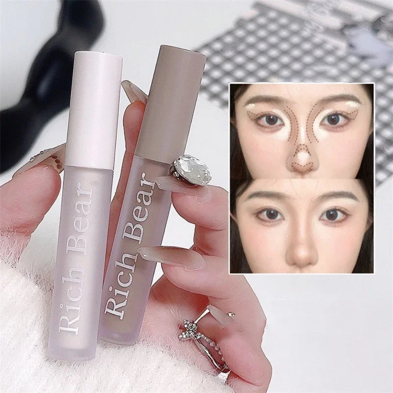Brown Bronzer Contouring Stick Waterproof Liquid Texture Highlighters Shadow Pencil Face Brightening Cosmetics Makeup 250219