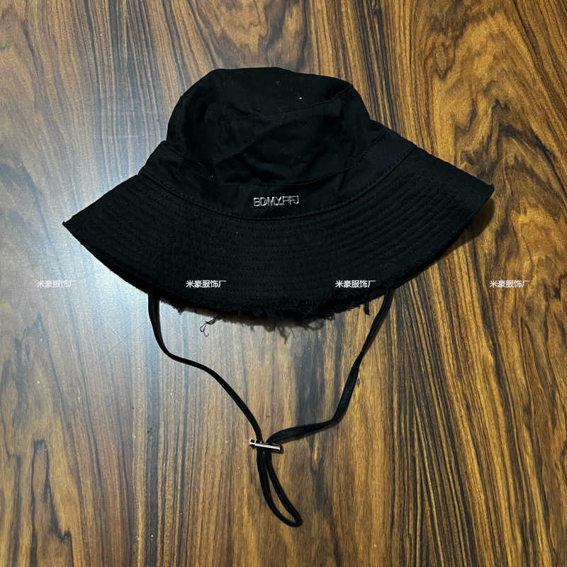 Wide Brim Hats Bucket Hats Korean style fashionable fringed letter large eave fisherman hat for women sun shading rope outdoor leisure hiking sun prot