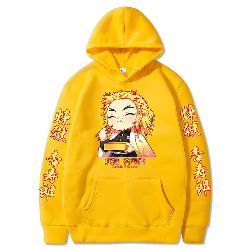 Sports hoodie, Demon Slayer Blade, Apricot Shoulang, hoodie with fleece, men's jacket