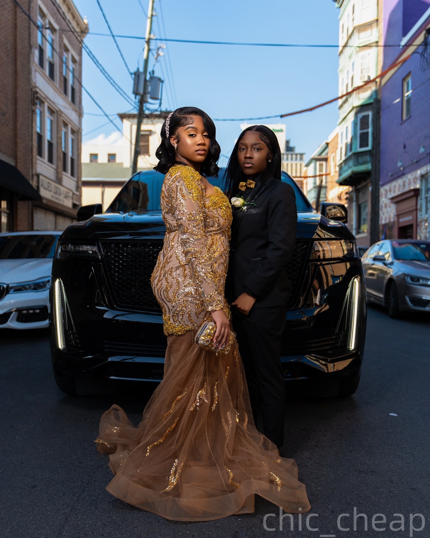 Gold Mermaid Prom Dresses 2025 Illusion Crystals Sequined Full Sleeves Evening Formal Party Second Birthday Engagement Gowns Plus Size Dress For Speci