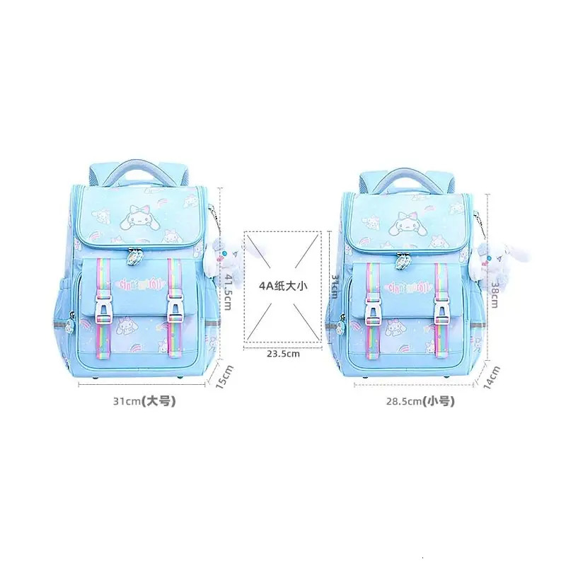 Sanrioed Cinnamoroll Anime Cute Large Capacity Children Backpack Schoolbags Student Cartoon Shoulder Bag Travel Gift for Friend 250227