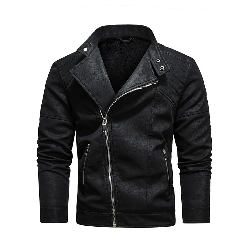 2023 Military Leather Jacket Men Winter Fleece Warm Zipper Motorcycle Coats Mens Fashion Biker PU Jackets Slim Overcoat 250225