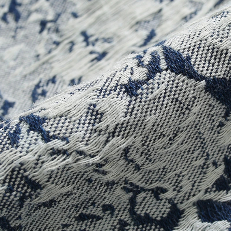 American Niche Jacquard Denim Jacket Jeans Suit Mens Handsome Casual Loose High Street Jackets Trousers Set Male Clothes 250228