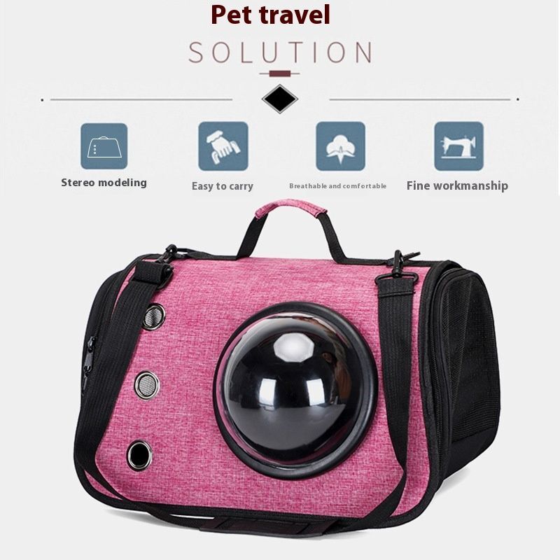 New Folding Handheld Space Capsule Pet Bag Oxford Cloth For Outdoor Crossbody Portable Breathable Comfortable Cat And Dog Backpack
