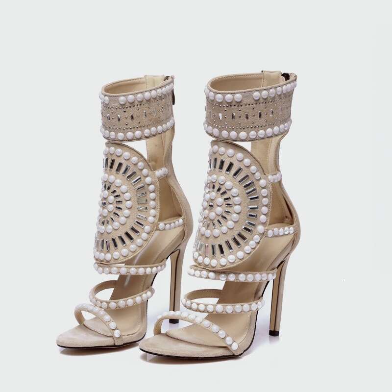 Style - Flat high brand, bulk version, slim heel high-heeled back zipper cool boots 35-42 large size shoes