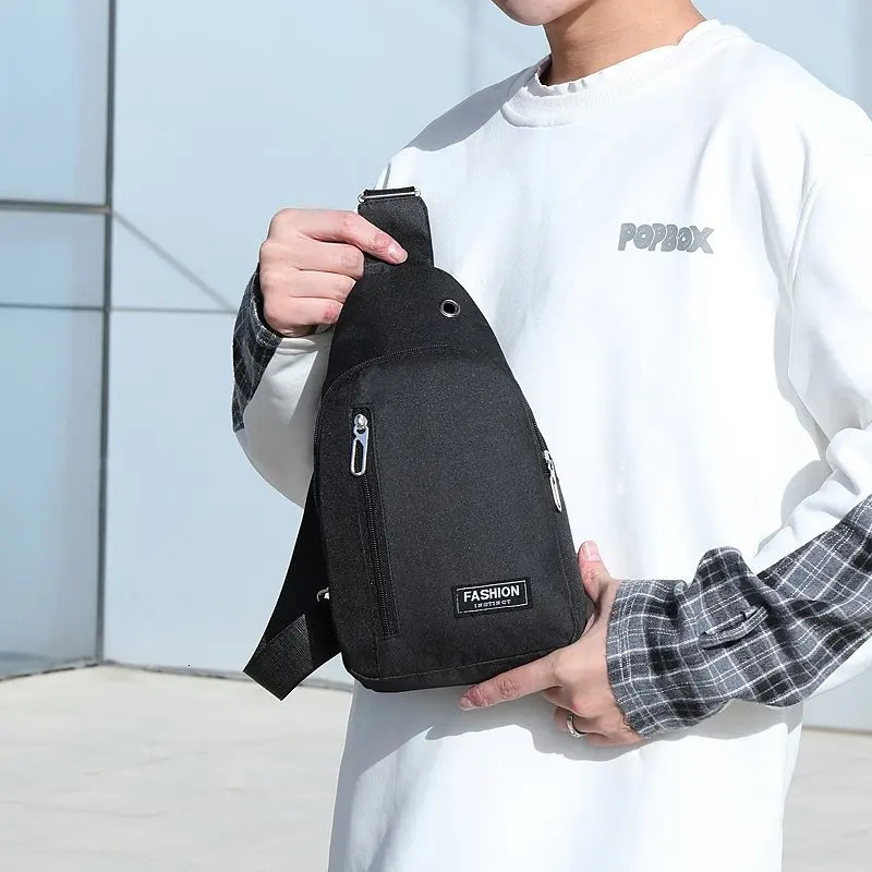 2023 Solid Color Mens Luggage Outdoor Leisure Single Shoulder Cross Body Bag 250218