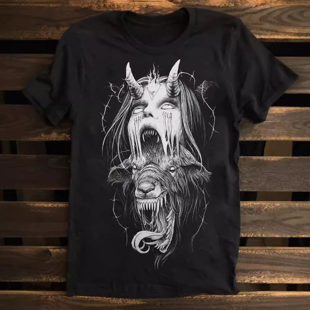 Designer Fashion Trend Free Shipping Summer 3D Printing Dark Series Youth Men's Casual Trend T-shirt Production