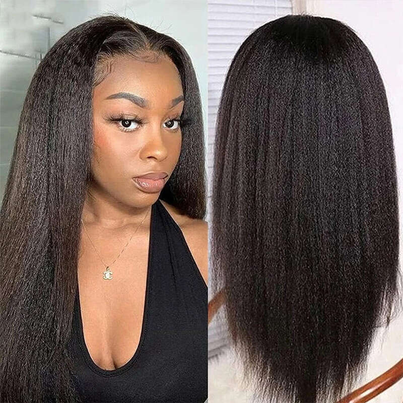 HD Front Lace Wig Yaki Lace Front Wigs Human Hair