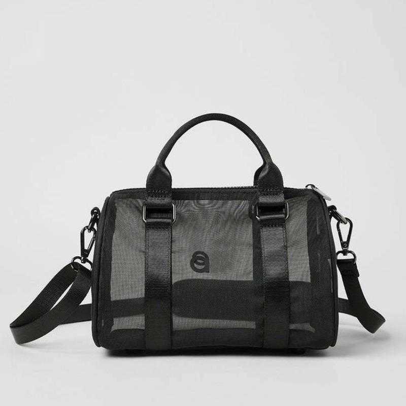 2025-- Mini Hollow-out Portable Net Bag Single Shoulder Bag Zipper Durable Bag